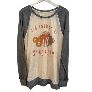 Disney Parks Boutique Mickey pretzel Snacking Sweatshirt crew plus size XXL